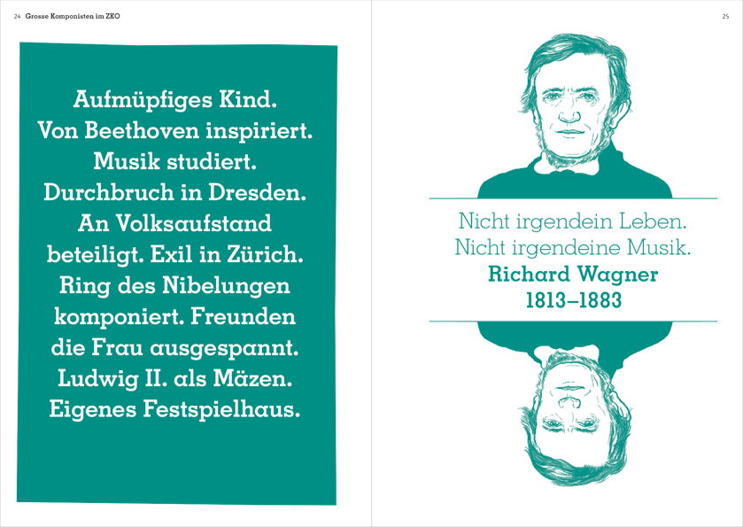 Kurztext Lebenslauf Wagner und Illustration von Wagner. 